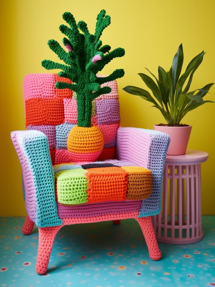 Dolls House Crochet Chair 3