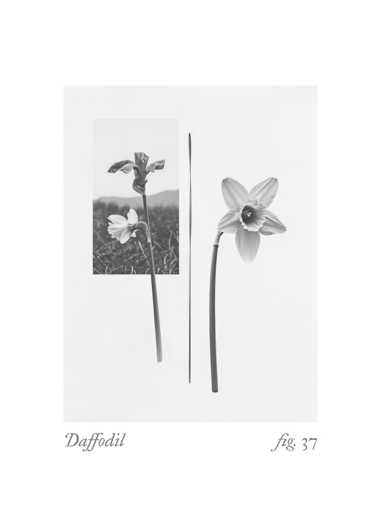 Daffodil Botanical Collage 5