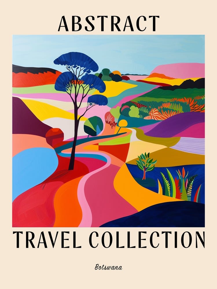 Abstract Travel Collection Poster Botswana 5