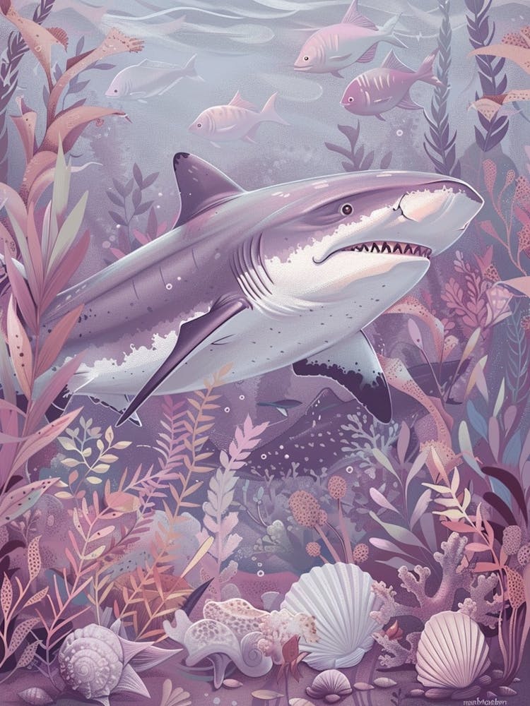 Purple Bull Shark In The Ocean