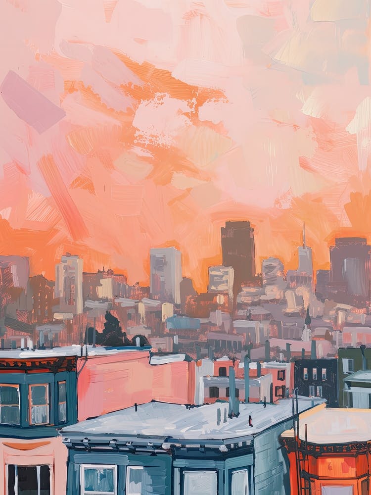 San Francisco Rooftops Morning Skyline 1