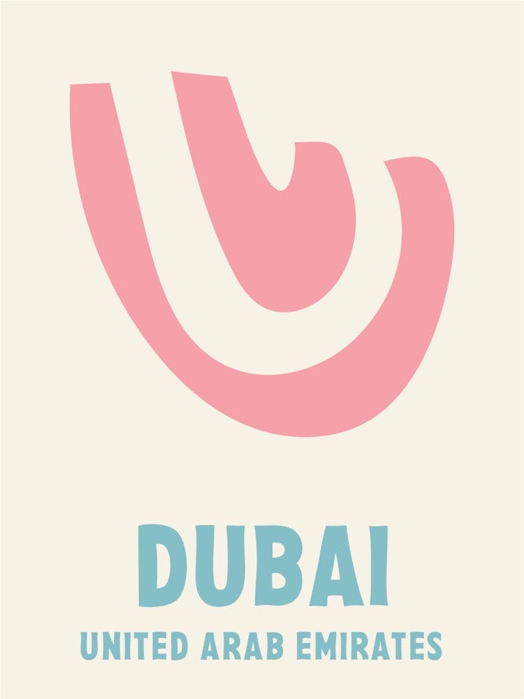 Dubai, United Arab Emirates, Graphic Style Poster 2