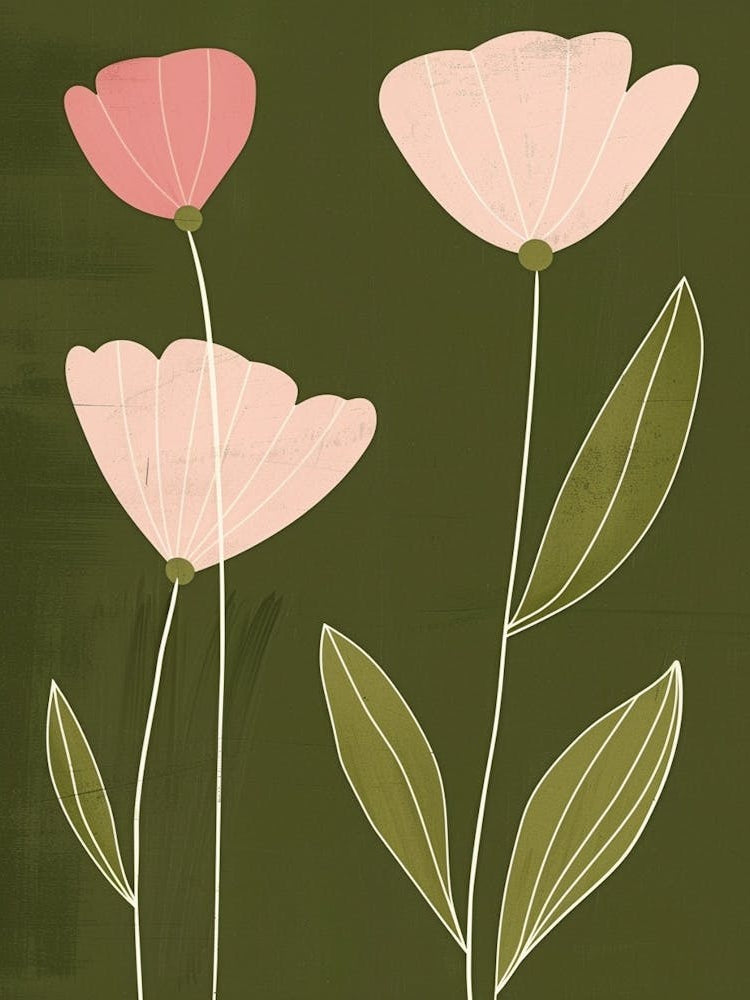 Pink & Green Moonflower 3