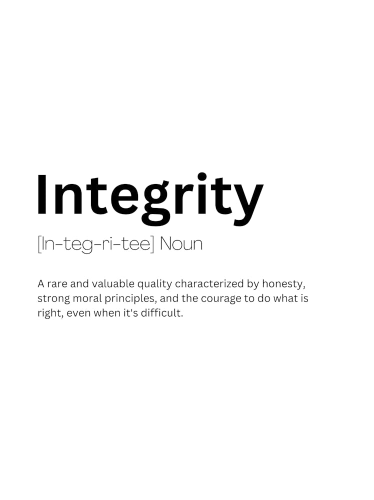 Integrity Definition Meaning