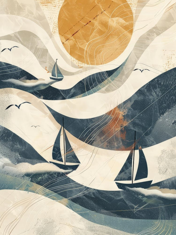 Sailboats In The Sea 4