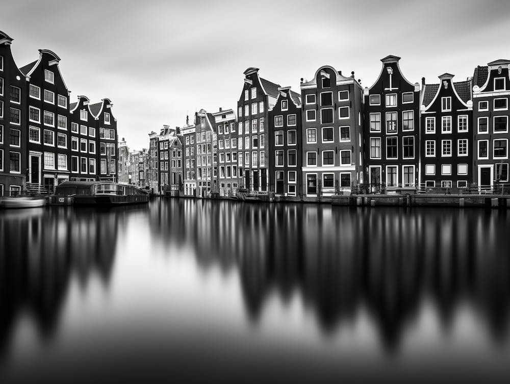 Black And White Photograph Of Amsterdam 1