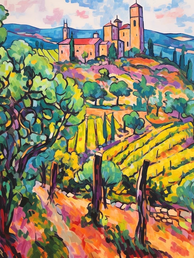 Montepulciano Italy 3 Fauvist Painting