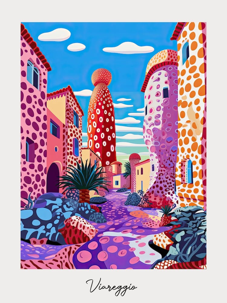 Poster Of Viareggio, Italy, Illustration In The Style Of Pop Art 1