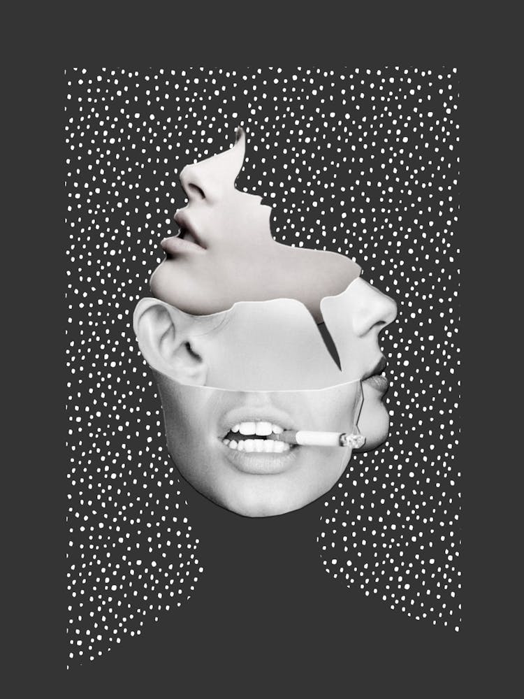 Collagekunst Gesichter 2