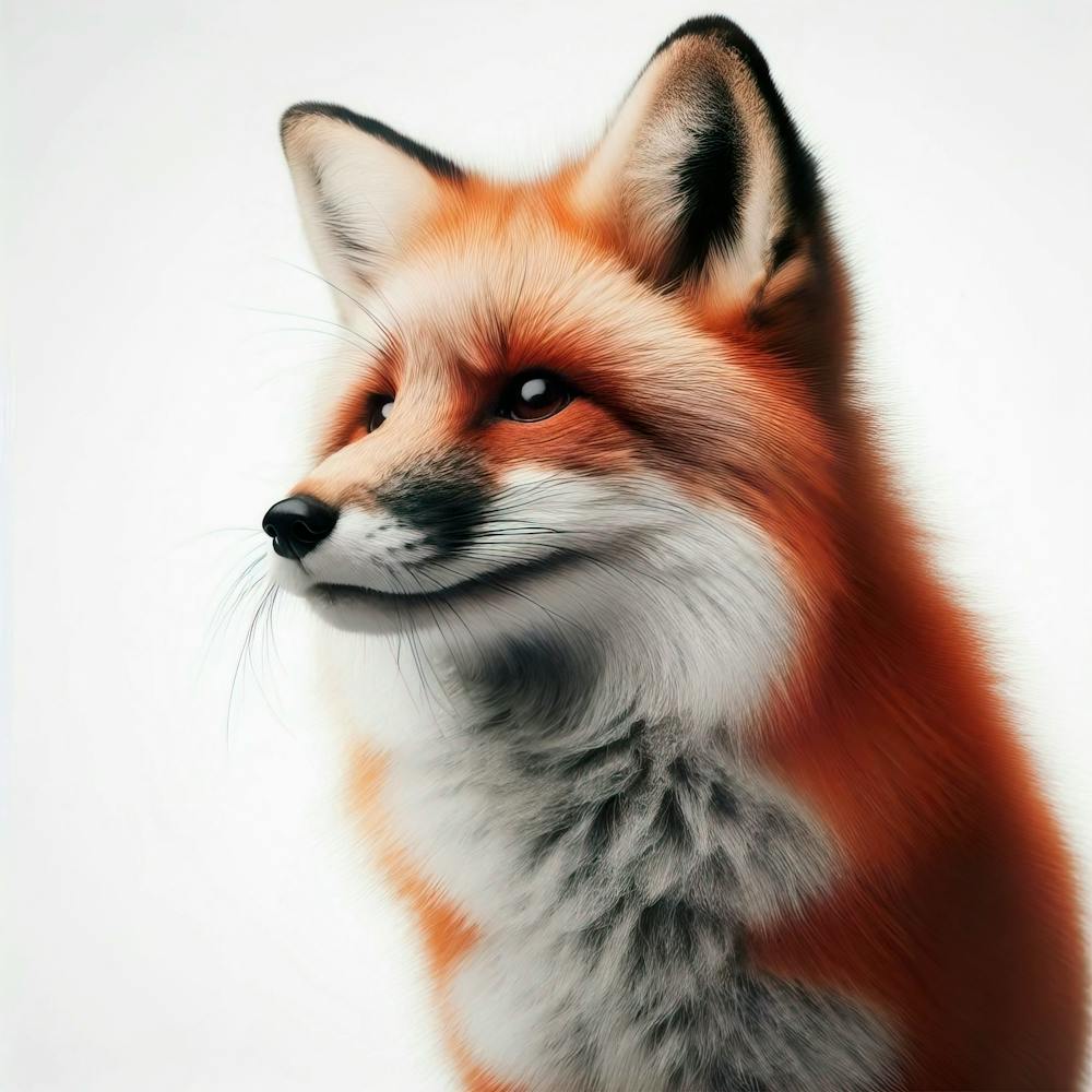 Fox White Background,Wild Animal 2