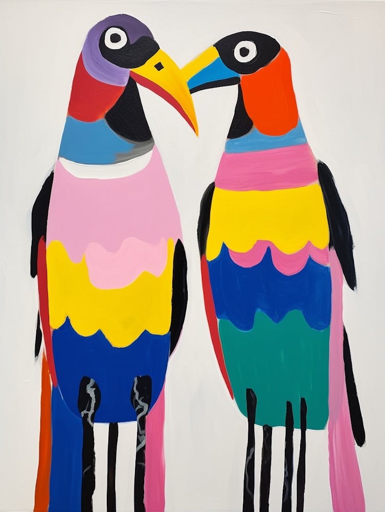 Colourful Kids Animal Art Crow 1