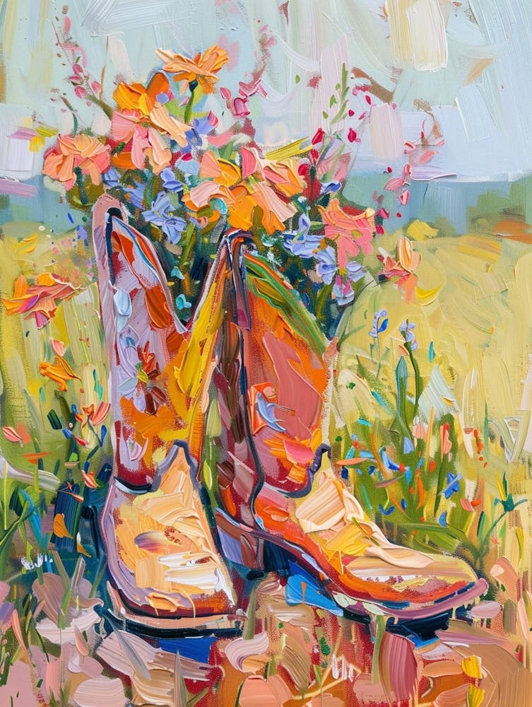 Cowboy Boots And Wildflowers Twinflowers