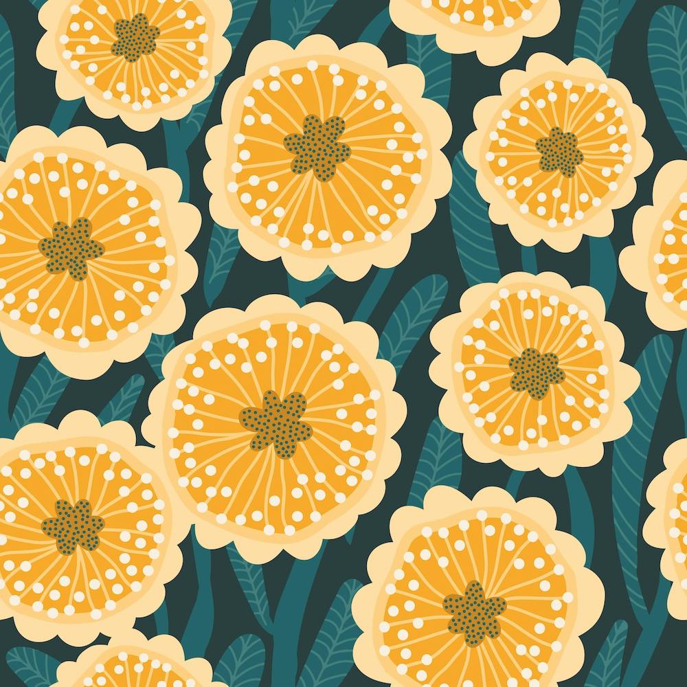 Dekorative gelbe Blumen