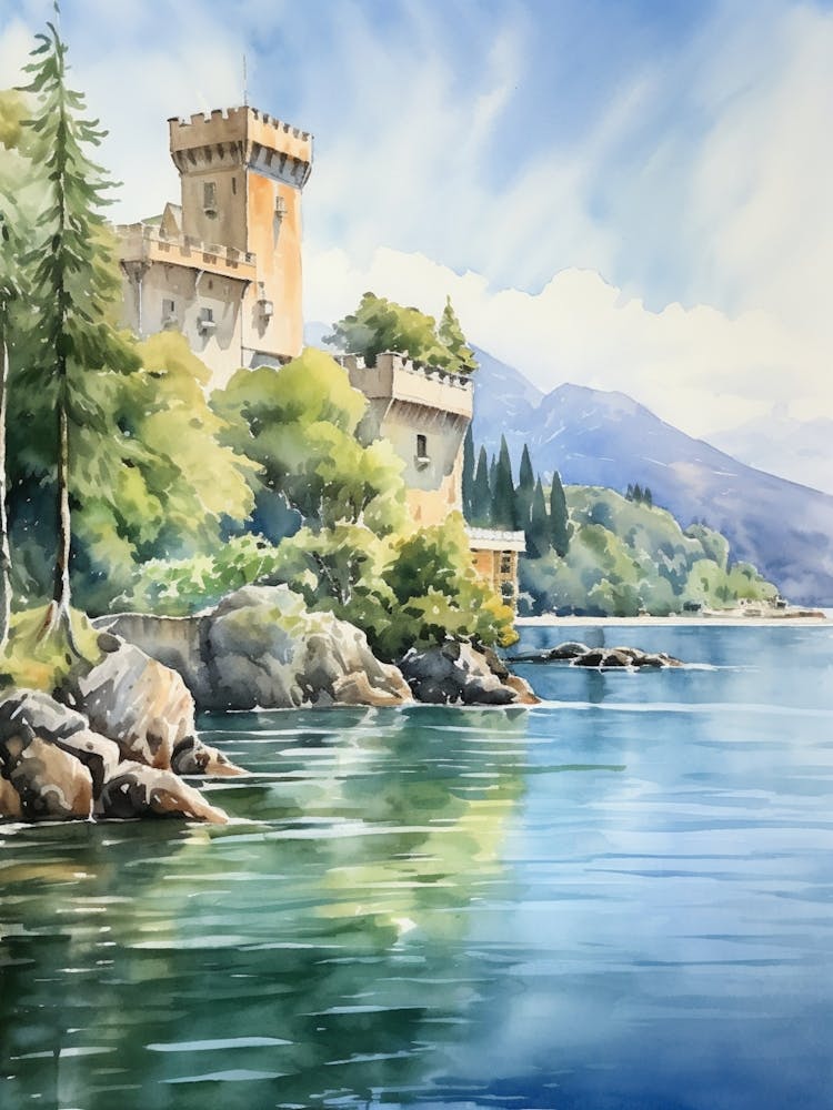 Isola Bella Italy Watercolour 5