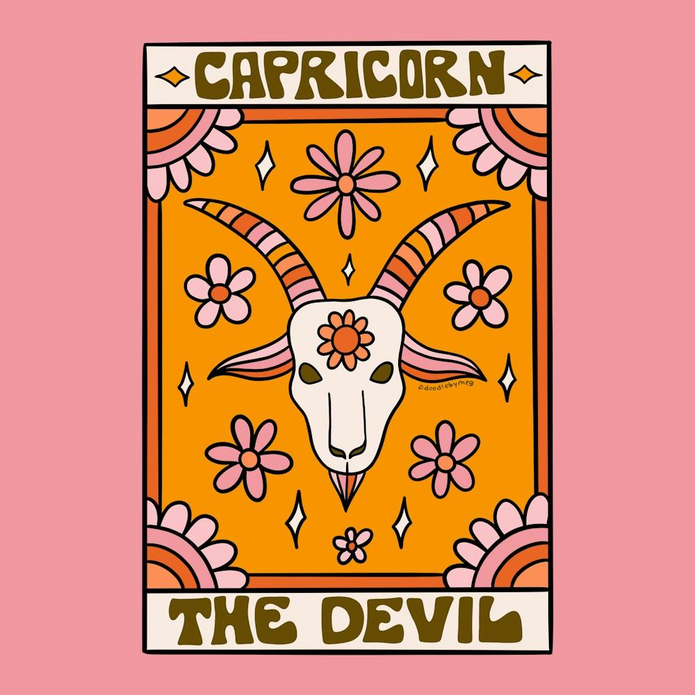 Steinbock-Tarotkarte