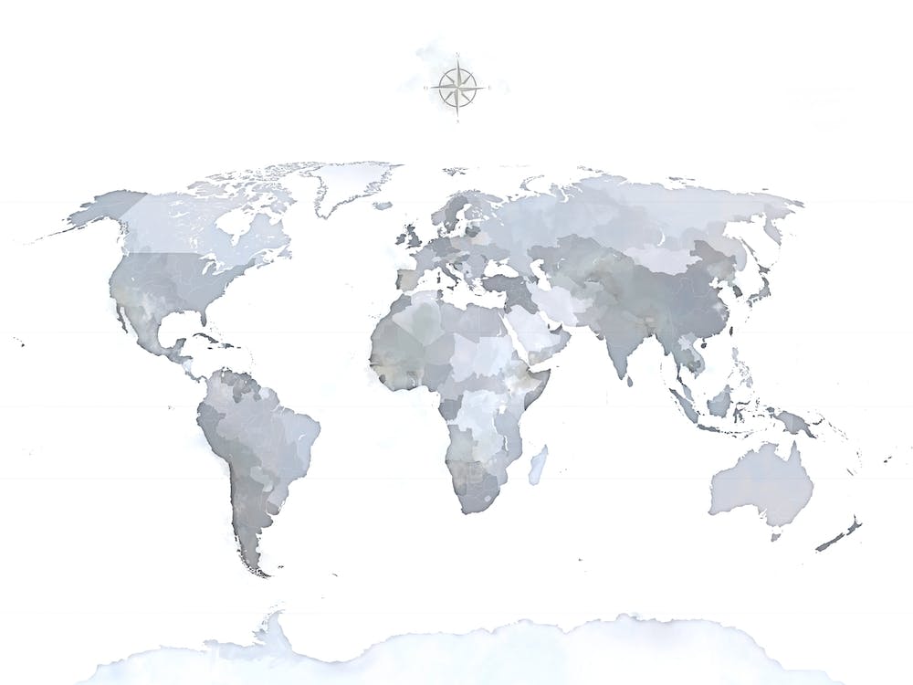 Blue World Map No 132