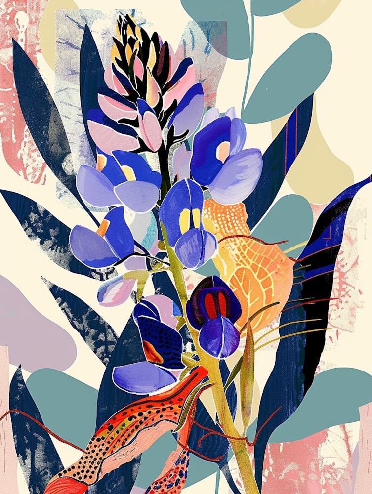 Colourful Flower Illustration Bluebonnet 7