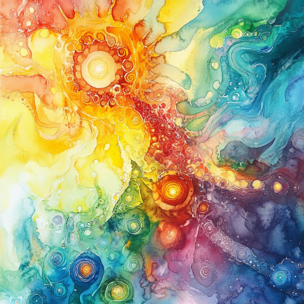 Abstraktes Aquarellfraktale