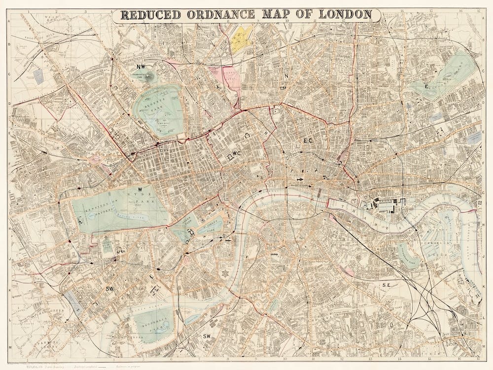 Reduzierte Ordnance-Karte von London (1879)