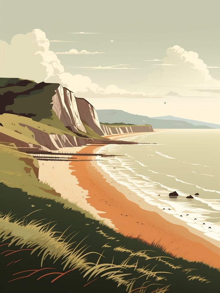 Jurassic Coast England 4 Hiking Trail Landscape