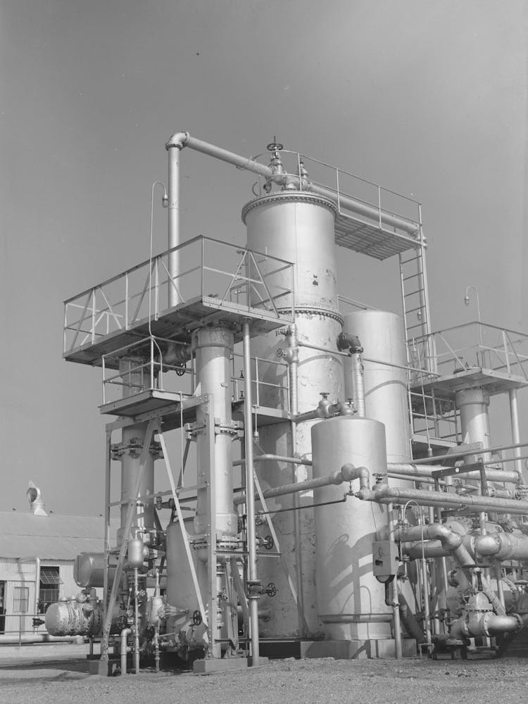 Oil Refinery Equipment,Seminole, Oklahoma By Russell Lee
