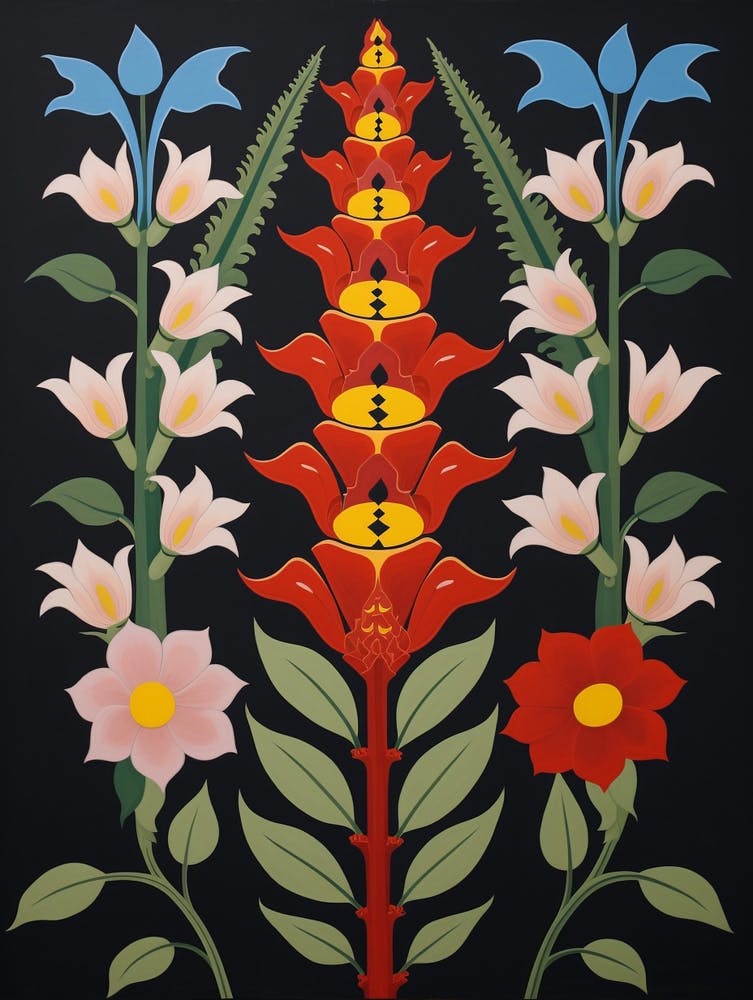 Flower Motif Painting Snapdragon 5