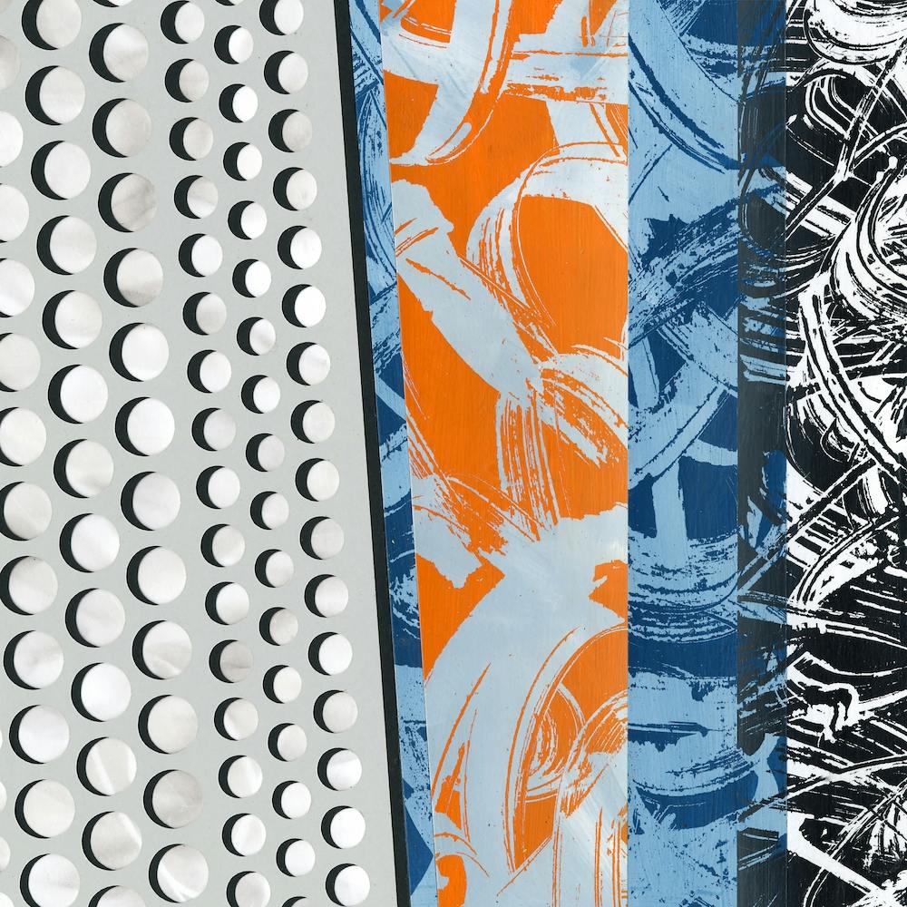 Abstrakt Orange Und Blau Ii
