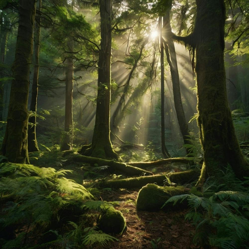 Sunbeams In The Forest