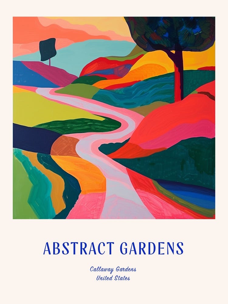 Colourful Gardens Callaway Gardens Usa 1 Blue Poster