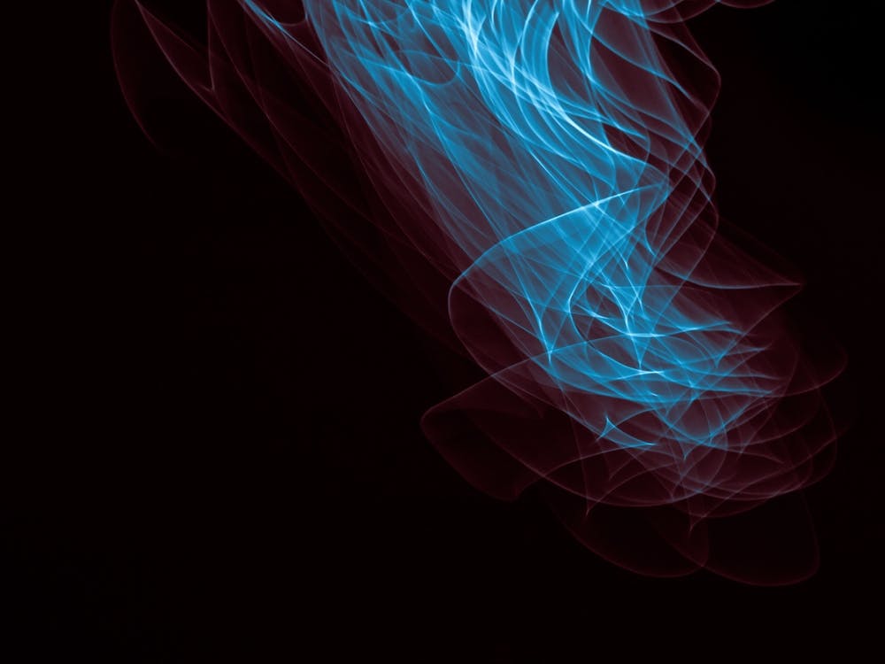 Glowing Abstract Curved Blue And Red Lines 2