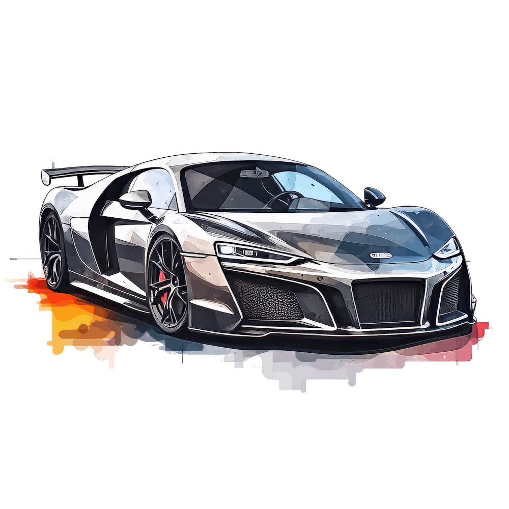 Watercolor Sleek Supercars 3