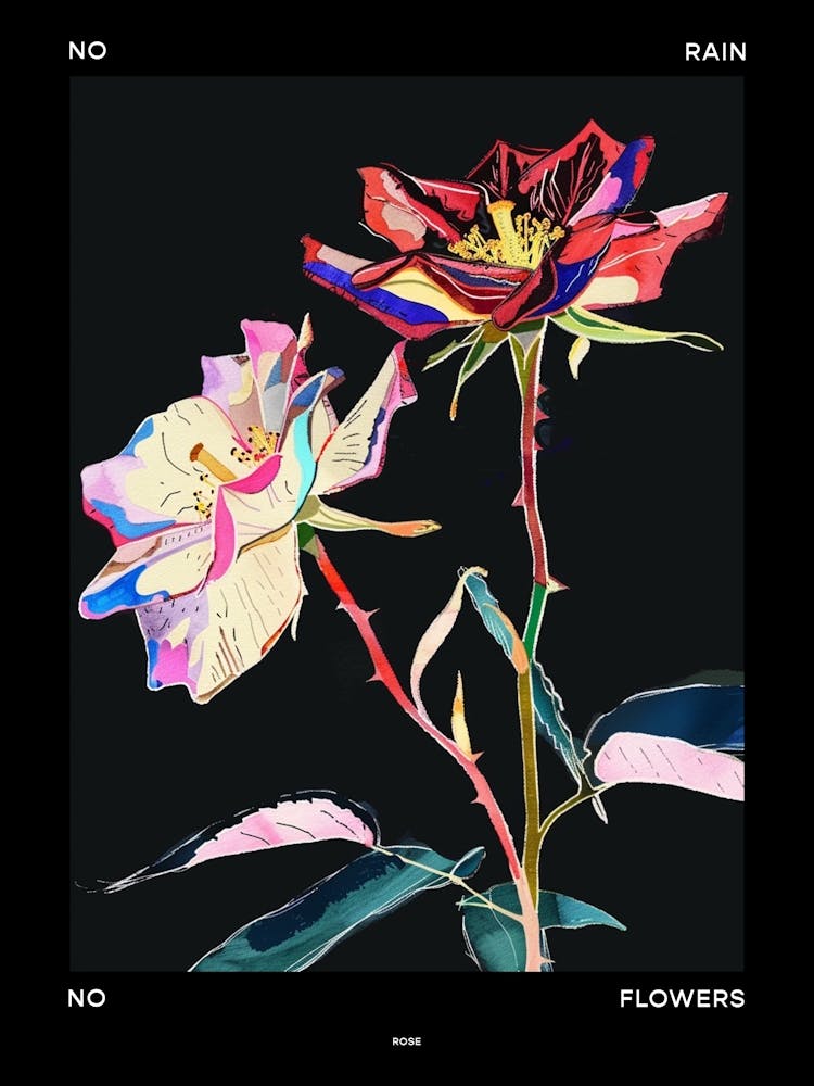 No Rain No Flowers Poster Rose 3