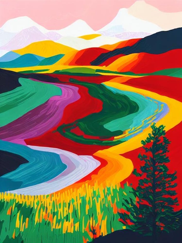 Vatnajökull National Park Iceland Abstrakt Bunt