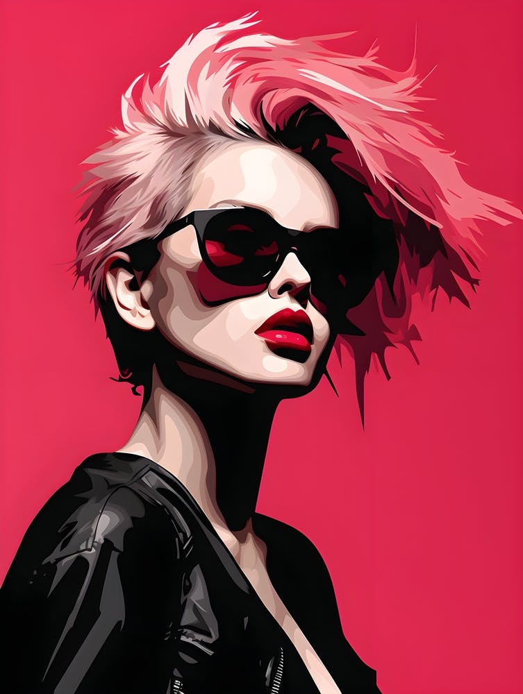 Girl With Pink Hair 1