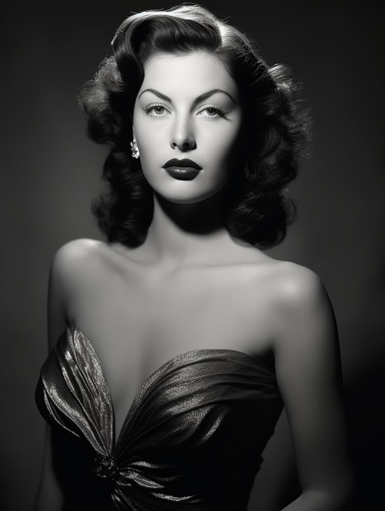 Black And White Photograph Of Ava Gardner