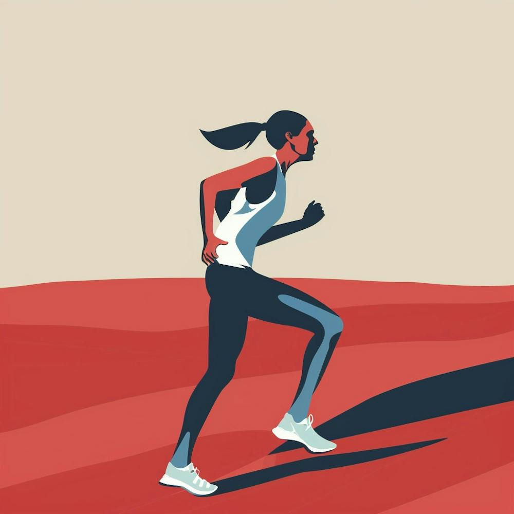 Illustration Of A Woman Running