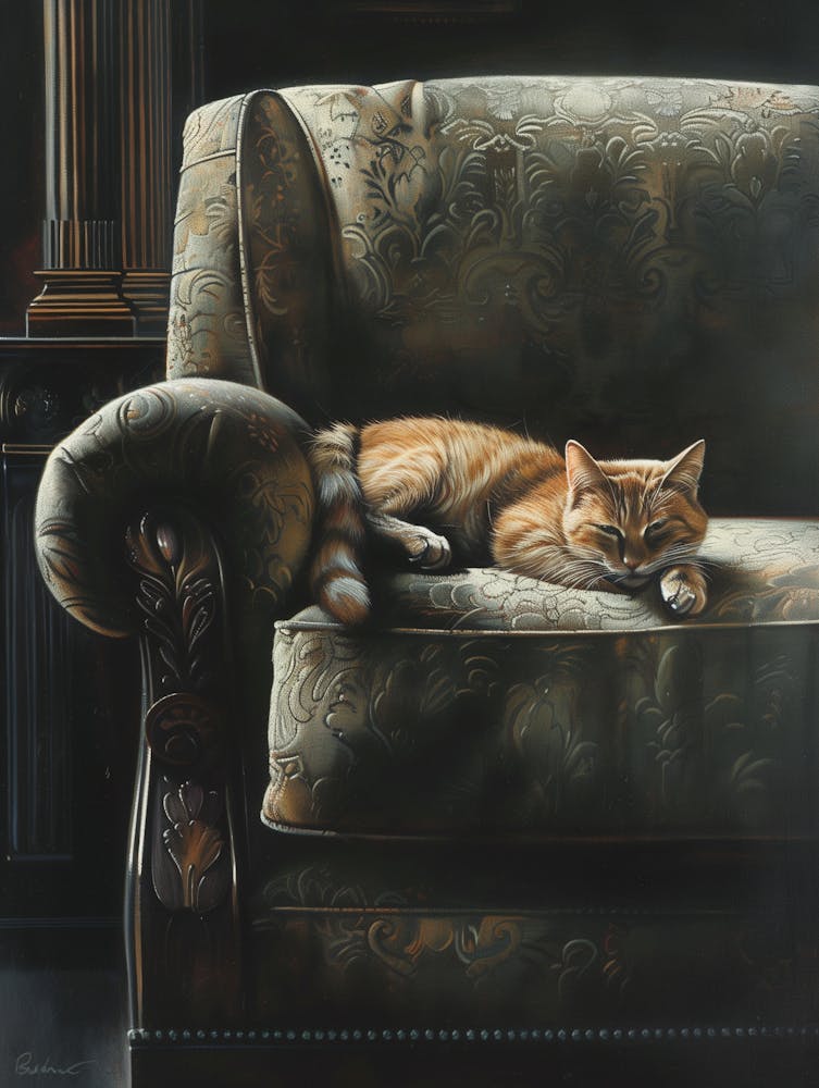 Cat On A Chair