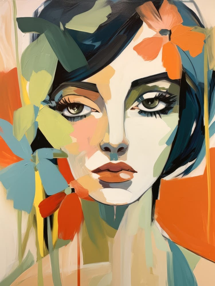 Woman With Flowers 7