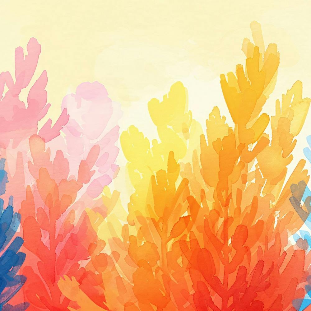 Watercolor Corals Background