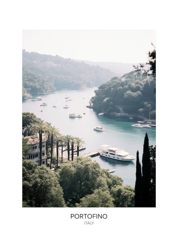 Poster Of Portofino, Italy, Black And White Photo 4