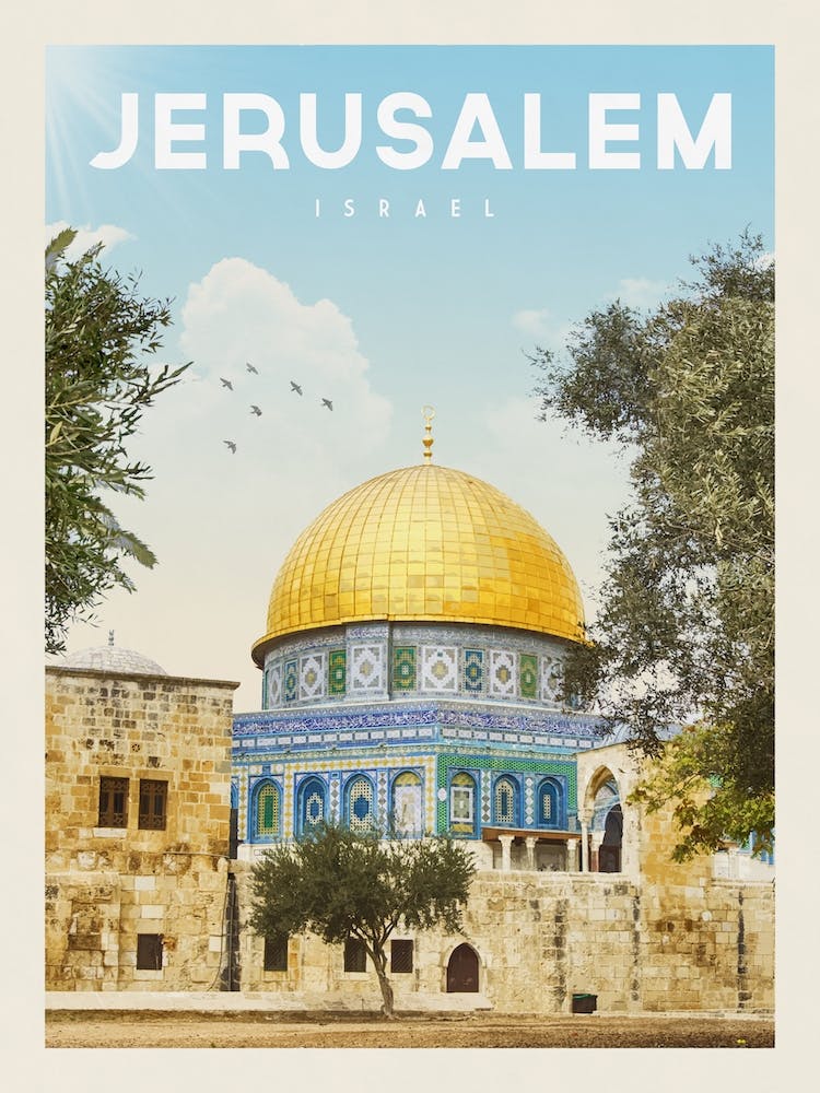 Jerusalem Israel Reiseposter