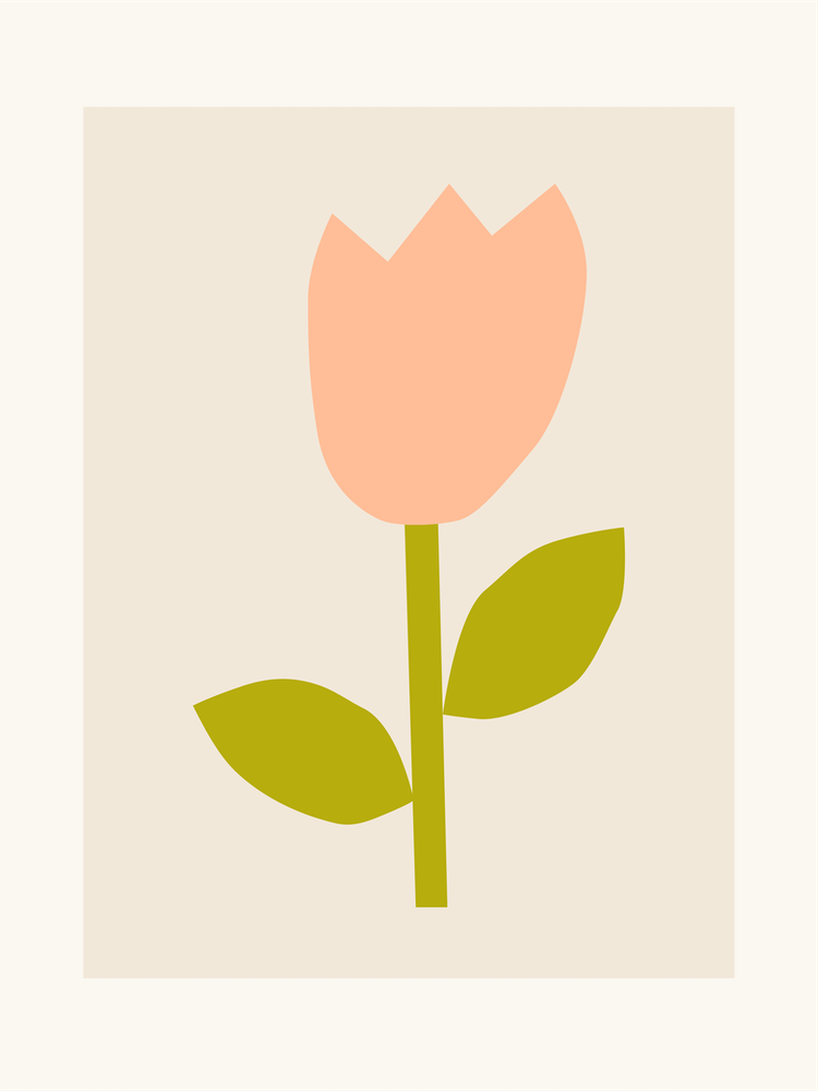 Tulip Cutout Minimal In Peach Fuzz Colour