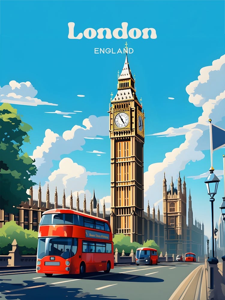 London England Big Ben Art de Voyage