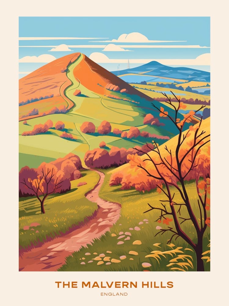 The Malvern Hills England 3 Hike Poster