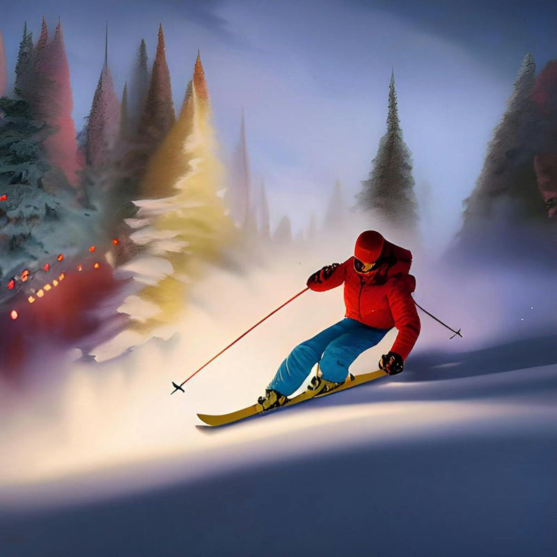 Skier In The Snow