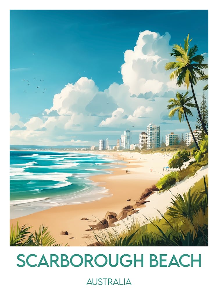 Affiche de voyage Scarborough Beach