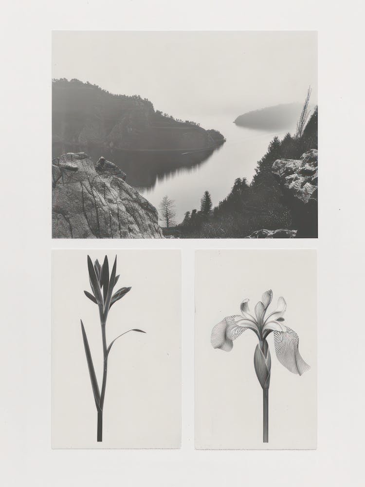 Iris Flower Photo Collage 4