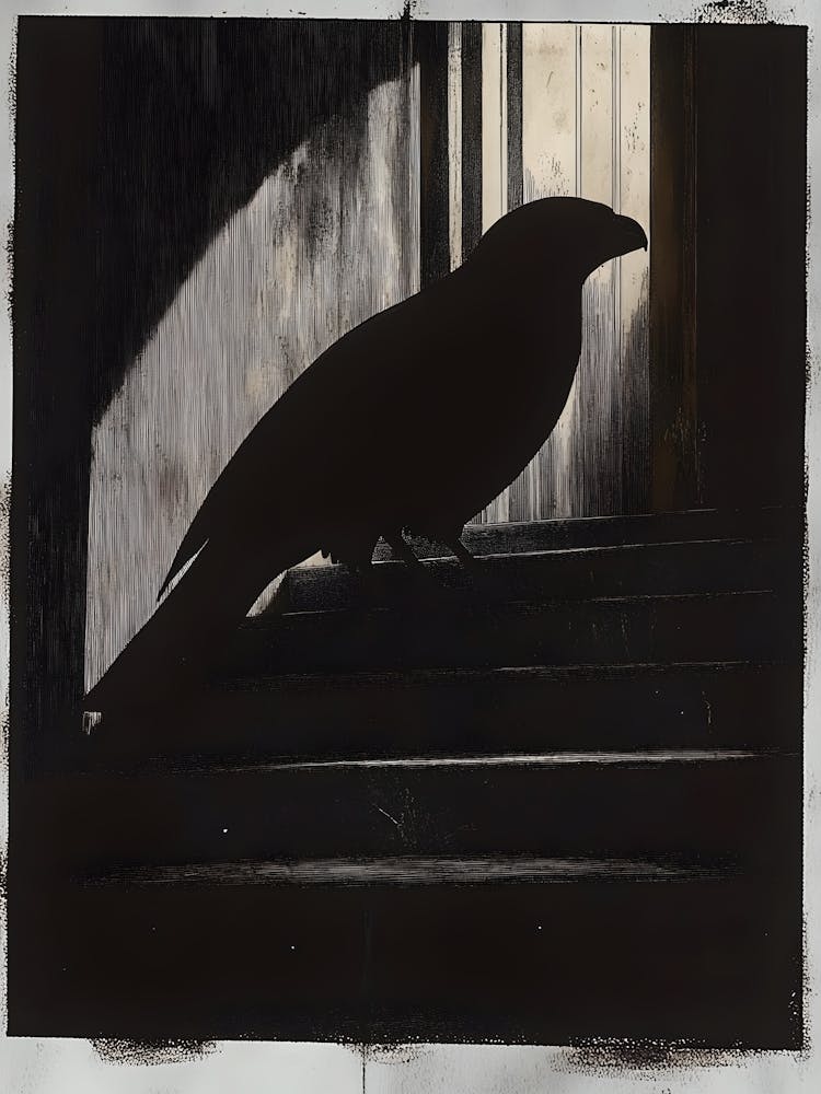 Dark Gothic Shadow Of The Raven