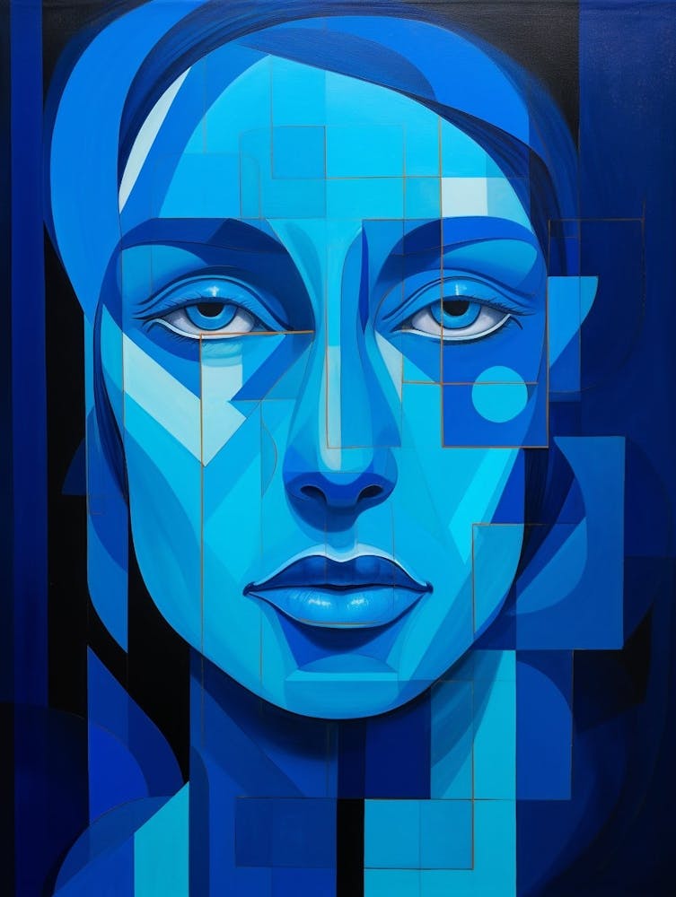 Abstract Geometric Lady Portrait 1
