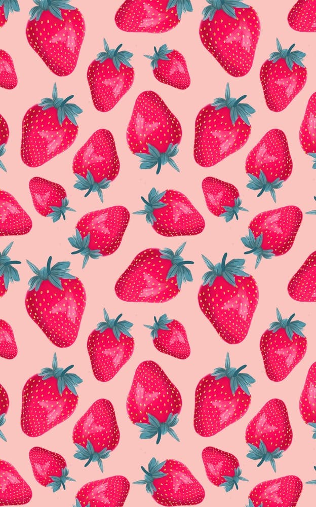 Strawberries Baby Pink